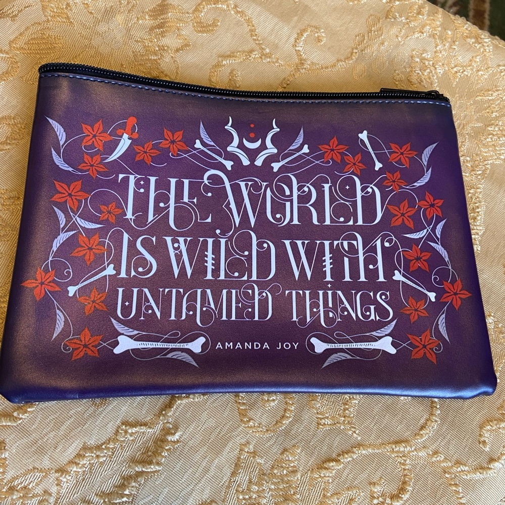 Amanda Joy Purple Cosmetic Bag/ Travel Bag